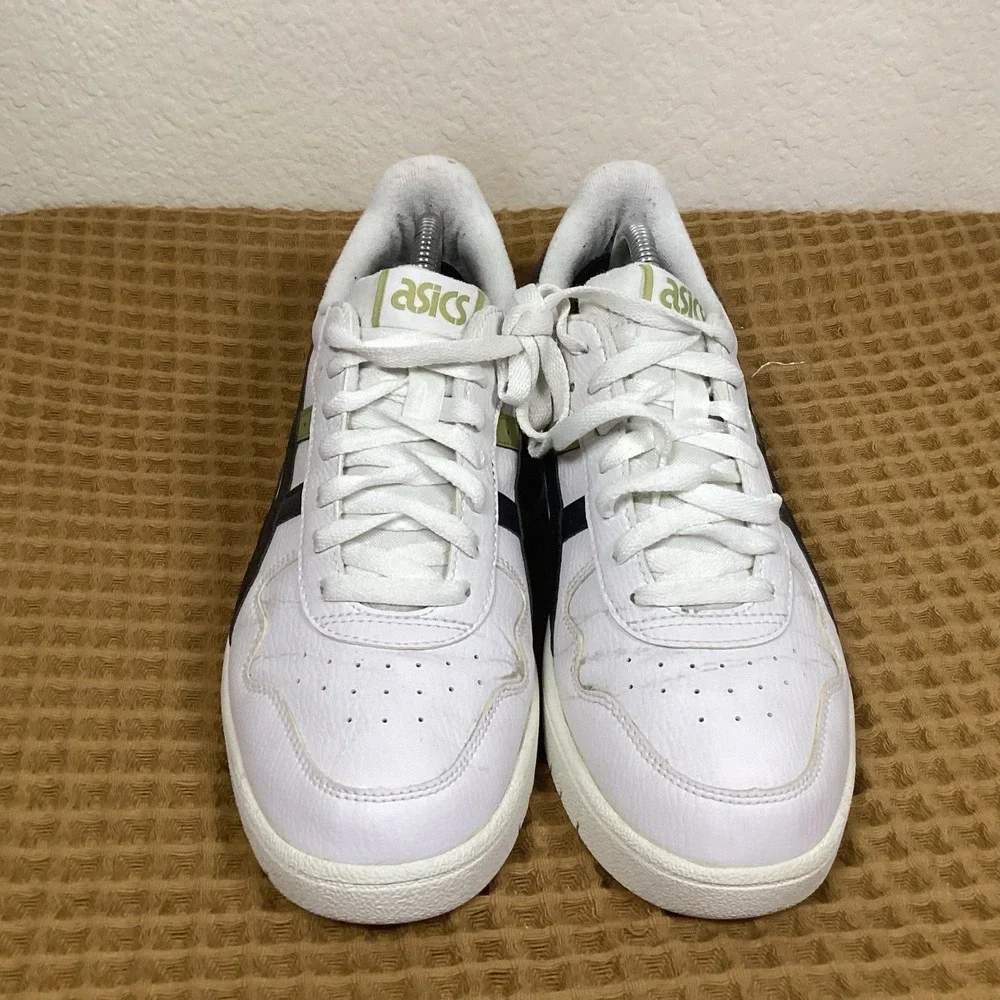 Asics Japan S 'White Black Yellow Mens Size 9 Leather Shoes Sneakers